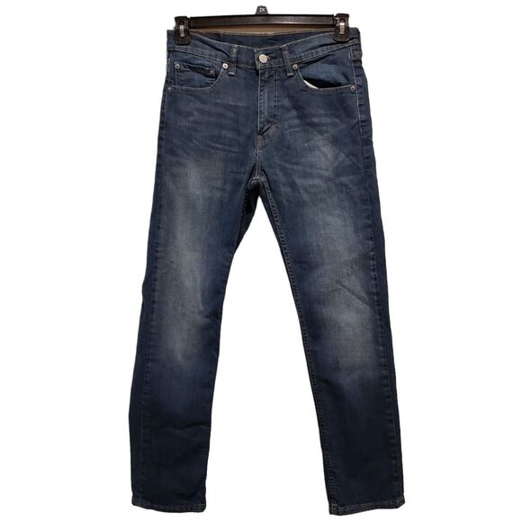 Levi's Men's 505 Blue Denim Medium Wash Pockets Straight Leg Jeans Sz W30 x L32 - Picture 6 of 9